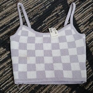 AEROPOSTALE Womens Lavender and White Knit Top